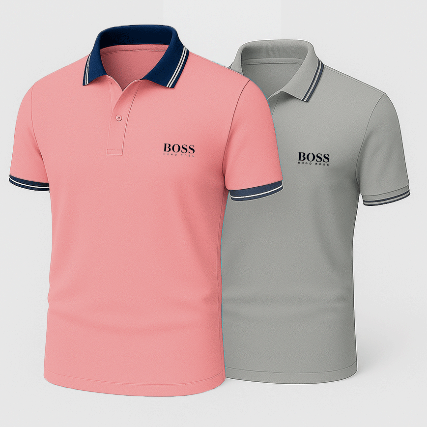 [Buy 2, get 1 free] Pack of 2 Premiere polo shirts + exclusive watch