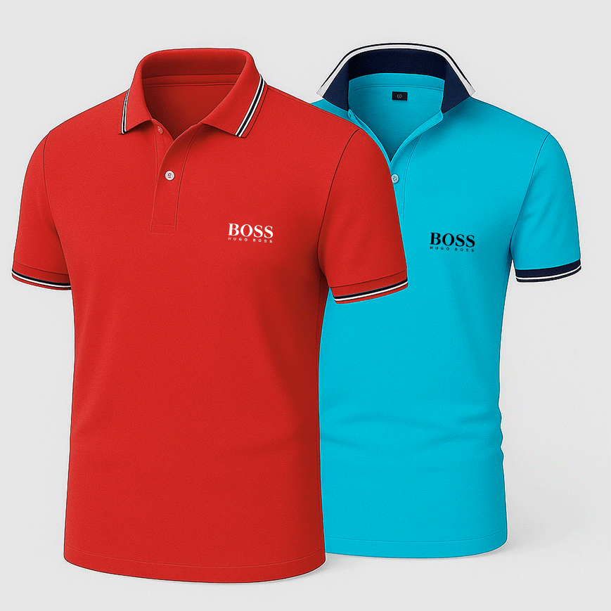 [Buy 2, get 1 free] Pack of 2 Premiere polo shirts + exclusive watch