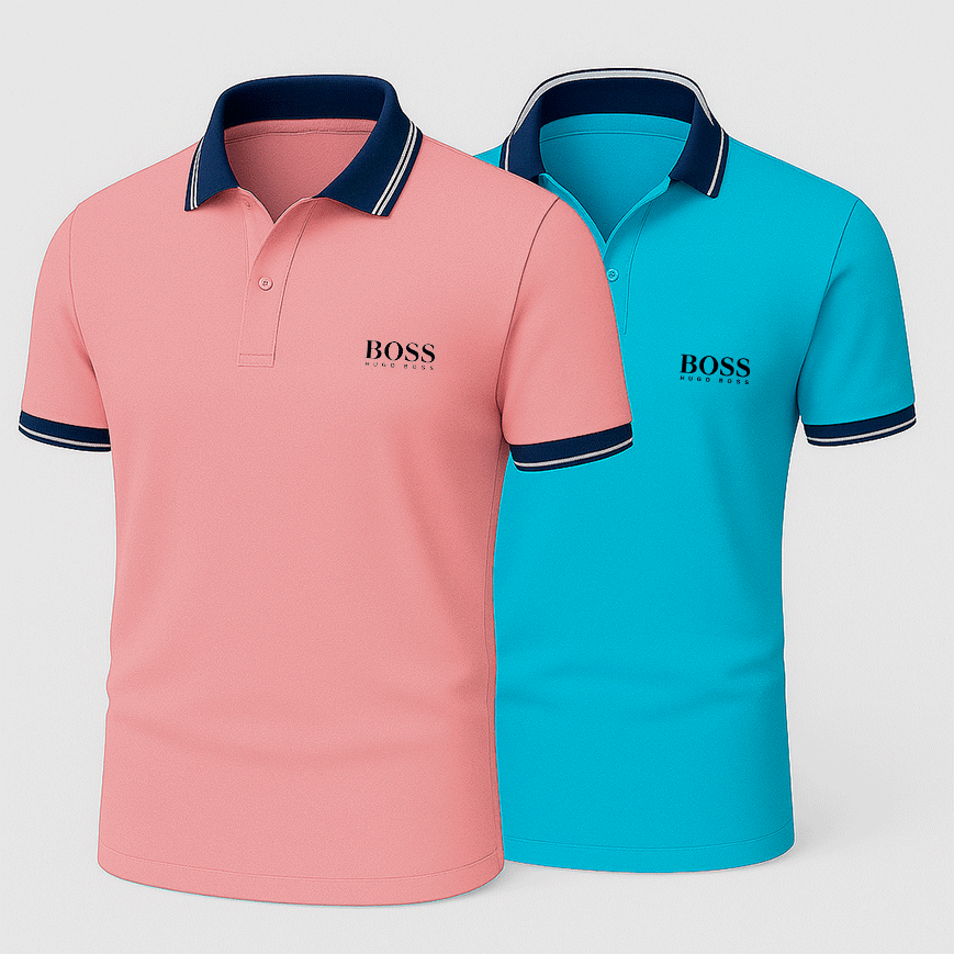 [Buy 2, get 1 free] Pack of 2 Premiere polo shirts + exclusive watch