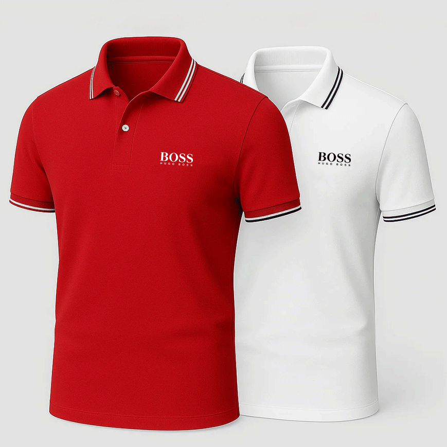 [Buy 2, get 1 free] Pack of 2 Premiere polo shirts + exclusive watch