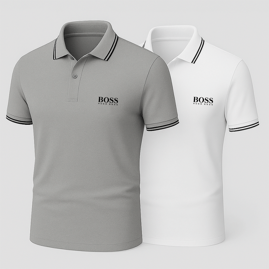 [Buy 2, get 1 free] Pack of 2 Premiere polo shirts + exclusive watch
